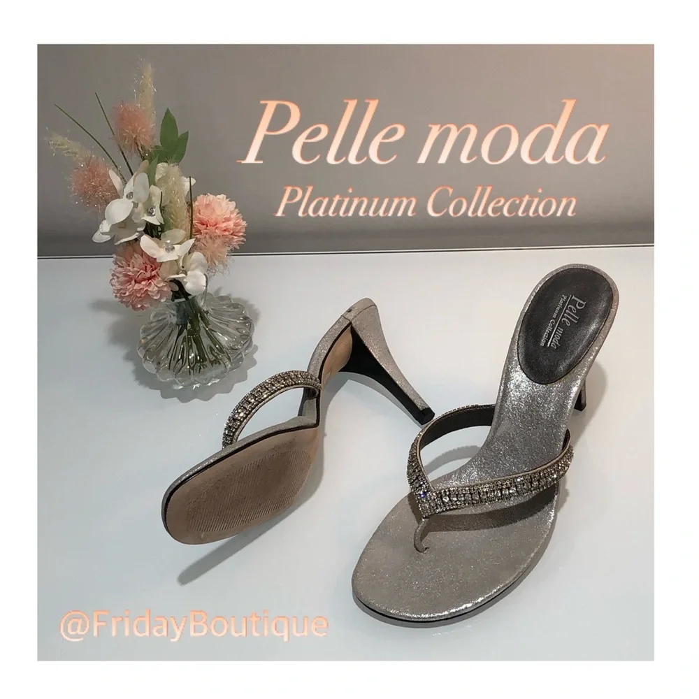 Rhinestone Heels Pelle moda Platinum Collection - Picture 1 of 16
